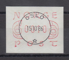 Norwegen 1980 FRAMA-ATM Posthörner Ziffern Breit Braunrot LT-O OSLO 15.10.86 - Machine Labels [ATM]