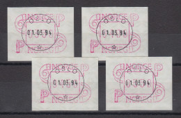 Norwegen 1986 FRAMA-ATM Mi.-Nr. 3.2d Satz 350-400-450-550 Mit Voll-O OSLO 1.3.94 - Machine Labels [ATM]