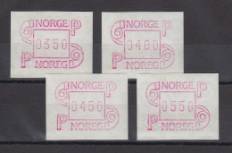 Norwegen 1986 FRAMA-ATM Mi.-Nr. 3.2d Satz 350-400-450-550 ** - Timbres De Distributeurs [ATM]