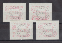 Norwegen 1986 FRAMA-ATM Mi.-Nr. 3.1b Satz 4 Werte 210-250-350-400 Mit ET-O OSLO - Machine Labels [ATM]