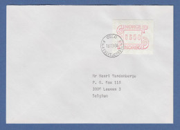 Norwegen 1986 FRAMA-ATM Mi.-Nr. 3.1b Wert 350 Auf FDC Mit O OSLO -> Belgien - Machine Labels [ATM]