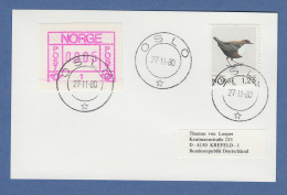 Norwegen 1978 FRAMA-ATM Mi.-Nr. 1.xa Dunkles Papier Auf Karte O Oslo 27.11.80 - Machine Labels [ATM]