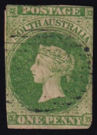 South Australia, 1855-59, 1 P. Verde - Used Stamps