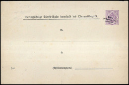 1875, Altdeutschland Württemberg, DU 1 A Pr, Brief - Postwaardestukken