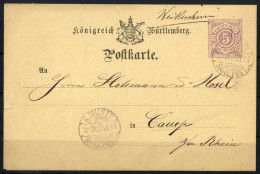 Altdeutschland Württemberg, P 22, Brief - Postwaardestukken