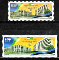 Brazil/Estonia 2021 Joint Issues — The 100 Years Of Diplomatic Relations Brazil - Estonia Stamp 2v MNH - Ongebruikt