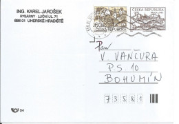 COB 1 A Czech Republic  Prague Of Wolgemuth 1994 Used In Uherske Hradiste - Enveloppes