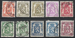 Belgien, 1935-1938, Staatswappen, Gestempelt - 1935-1949 Kleines Staatssiegel