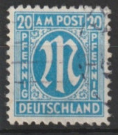 MiNr. 26 Deutschland Alliierte Besetzung Bizone       3. Deutscher Druck (Odr., Verschiedene Papiersorten) - Used