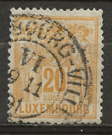 LUXEMBOURG: Obl., N°YT 53, TB - 1882 Allégorie