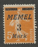 MEMEL N° 86 Barre De Droite Brisée NEUF*  CHARNIERE  / Hinge / MH - Nuovi