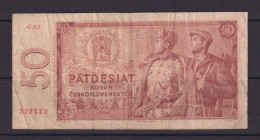 CZECHOSLOVAKIA -  1964 50 Korun Circulated Banknote - Czechoslovakia