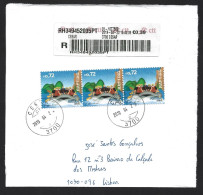 Rafting. Registered Letter From César, Oliveira De Azemeis, With 3 Rafting Stamps. Water.  Rafting. Raften. Rafting. - Rafting