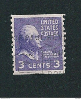 N° 372 Thomas Jefferson 3 Ct  USA  Stamp Etats Unis D' Amérique Timbre USAoblitéré 1938 - Oblitérés