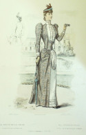 Gravure De Mode Revue De La Mode Gazette 1890 N°29 - Before 1900