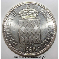 MONACO - KM 146 - 10 FRANCS 1966 - 110ÈME ANNIVERSAIRE DE L'ACCESSION DE CHARLES III - SPL - 1960-2001 Nouveaux Francs