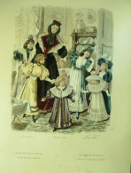 Gravure De Mode Revue De La Mode Gazette 1893 N°04 Costumes D'enfants) - Before 1900