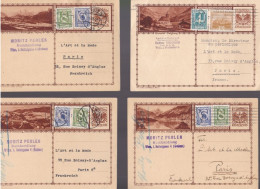 4 Cartes Postkarte "Zell Am See, Salzburg" Entiers Postaux  ETS: Moritz Perles 1931-1932 Destination Art  & Mode Paris - Cartes-lettres