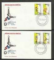 Foot Ball Soccer Coupe Afrique 1990  Sénégal  ( 2 Enveloppes ) 28 - Afrika Cup