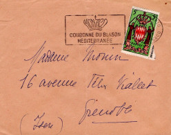MONACO SEUL SUR LETTRE POUR LA FRANCE 1966 - Briefe U. Dokumente