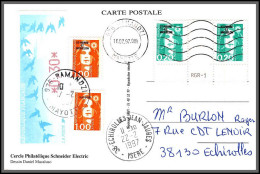 74323 Mixte Atm Briat 16/2/1997 Pamandzi Mayotte Echirolles Isère France Carte Postcard Colonies - Briefe U. Dokumente