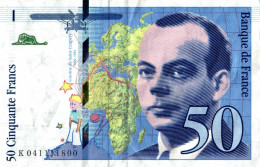 BILLET 50 FRANCS SAINT EXUPERY DE 1997 - 50 F 1992-1999 ''St Exupéry''