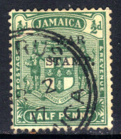 Jamaica 1916 KGV 1/2d Green Used Ovpt WAR STAMP SG 70 ( D540 ) - Jamaïque (...-1961)