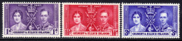 Gilbert & Ellice 1937 KGV1 Set Coronation Umm SG 40 - 42 ( J1036 ) - Gilbert- Und Ellice-Inseln (...-1979)