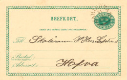 SCHWEDEN 31.10.1893, "MARIESTAD" K1 Glasklar A. 5 (FEM) Öre Grün GA-Postkarte, Kab.    SWEDEN VILLAGE POSTMARKS - 1885-1911 Oscar II