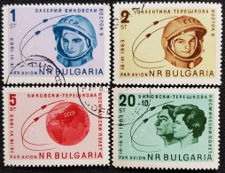 Bulgarie 1963 Airmail - The Flights Of The Spaceships Vostok 5 And Vostok 6   Stampworld N° 1382 à 1385  Série Complète - Luchtpost