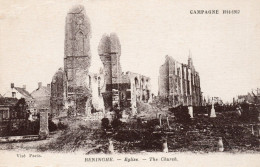 - CAMPAGNE 1914-1918 - RENINGHE. - Eglise. - The Church. - Scan Verso - - Lo-Reninge