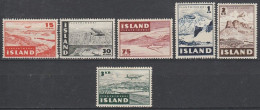 Iceland      .       Yvert    .      Airmail   21/26    .     *      .      Mint-hinged - Airmail