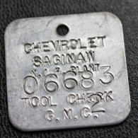 Jeton D'usine, D'atelier Ou D'outillage Années 30 "Usines Chevrolet - GMC à Saginaw" General Motors - Michigan - Monetari/ Di Necessità