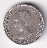 MONEDA DE ESPAÑA DE 50 CENTIMOS DEL AÑO 1892 DE ALFONSO XIII - ESTRELLAS 9-2 (COIN) SILVER-PLATA-ARGENT - Primi Conii