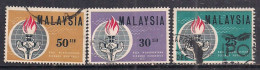 Malaysia 1964 QE2 Set Of 3  SG 9-11 Used ( A249 ) - Fédération De Malaya