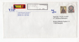 1999. YUGOSLAVIA,SERBIA,BELGRADE LOCO,RECORDED COVER + 2 STAMPS,LABEL:BUSINESS LETTER - Brieven En Documenten