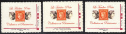 FRANCE TAM Adhésifs Horizontal MONTIMBRAMOI - 3 Timbres Tremplin De La Culture (1F Vermillon Cérès) - CADRE ROSE - Unused Stamps