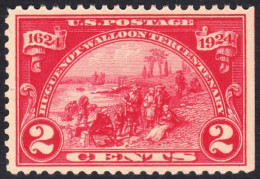 !a! USA Sc# 0615 MNH SINGLE (right Side Cut / A2) - Walloons Landing At Ft.Orange - Ungebraucht