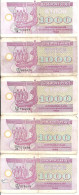 UKRAINE 1000 KARBOVANTSIV 1992 VF P 91 ( 5 Billets ) - Ukraine