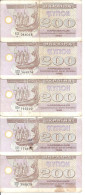 UKRAINE 200 KARBOVANTSIV 1992 VF P 89 ( 5 Billets ) - Ukraine