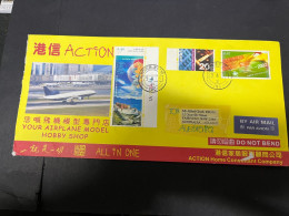 7-1-2024 (3 X 34) Cover Posted From Hong Kong To Australia - 2005 (with Numerous Stamps) CONCORDE Aircraft Back Of Cover - Briefe U. Dokumente