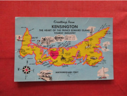 Map Greeting Kensington. Has Crease.  Prince Edward Island >   Ref 6319 - Other & Unclassified