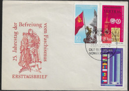 Germany DDR. FDC Sc. 1200-1202.    25th Anniversary Of The Liberation From Fascism.  FDC Cancellation On FDC Envelope - 1950-1970