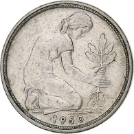 République Fédérale Allemande, 50 Pfennig, 1950, Karlsruhe, TB+ - 50 Pfennig