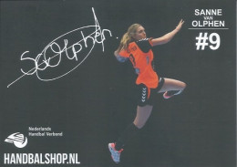 Trading Cards KK000548 - Handball Netherlands 10.5cm X 13cm: SANNE VAN OLPHEN - Palla A Mano