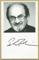 Salman Rushdie - The Satanic Verses - Rare Authentic Signed Card + Photo - 2009 - Schriftsteller