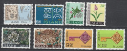 Iceland      .       Yvert    .     8 Stamps       .     **      .      MNH - Ongebruikt