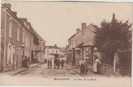 MIK : Sarthe : MALICORNE : La  Rue  De La  Gare  , 1926( écrite Sur Place) - Malicorne Sur Sarthe