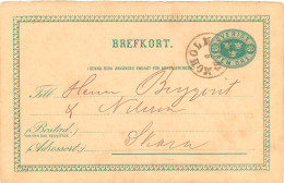 SCHWEDEN 1889, "MOHOLM" Selt. K1 Glasklar A. 5 (FEM) Öre Grün GA-Postkarte, Bed.-Erhaltung    SWEDEN VILLAGE POSTMARKS - 1885-1911 Oscar II