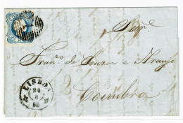 Portugal, 1855, # 6, Para Coimbra - Covers & Documents